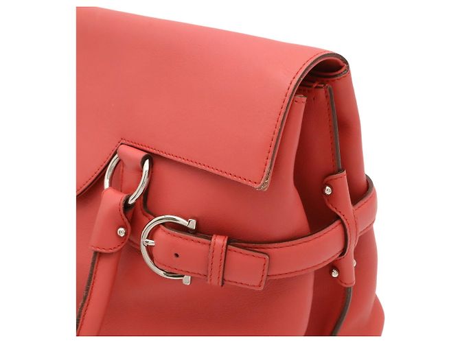 Borsa Tote/Spalla Salvatore Ferragamo Gancini Rosa - vista 9