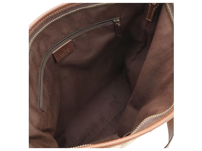 Borsa a Spalla Gucci Abbey GG Canvas Marrone Cachi - vista 6