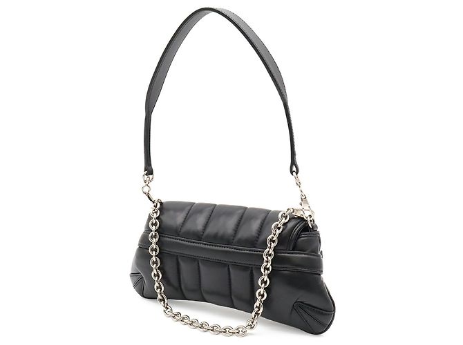 Borsa a tracolla piccola GUCCI Horsebit con catena Nero - vista 3
