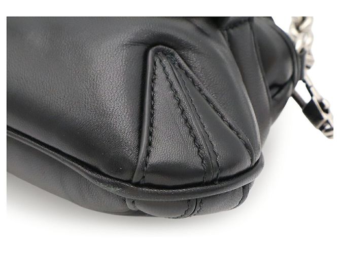 Borsa a tracolla piccola GUCCI Horsebit con catena Nero - vista 4