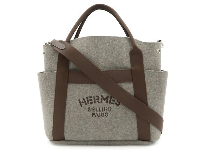 Hermès Borsa Hermes Sac de Pansage Groom Tote Bag Marrone Marrone scuro - vista 2