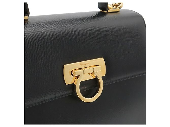 Borsa Salvatore Ferragamo Gancini Nero - vista 10