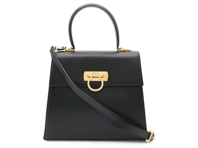 Borsa Salvatore Ferragamo Gancini Nero - vista 2