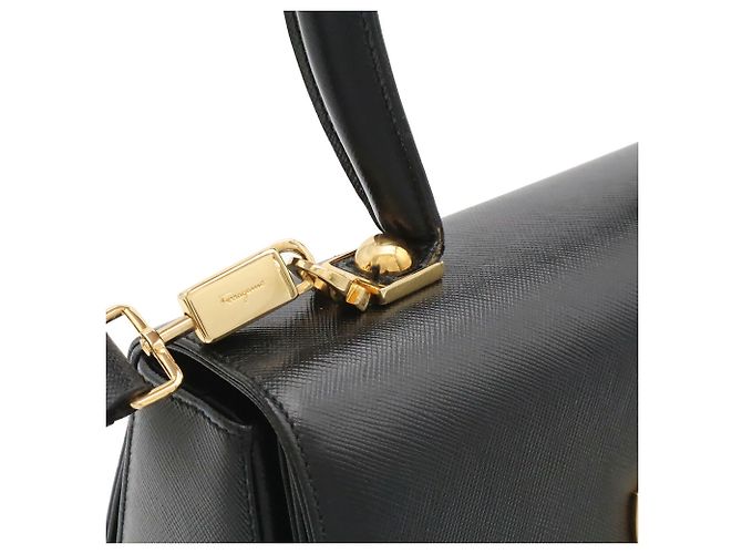 Borsa Salvatore Ferragamo Gancini Nero - vista 5