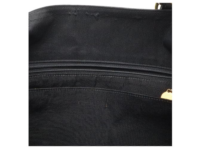 Borsa Tote Chanel Coco Mark Chain Nero Bianco - vista 7