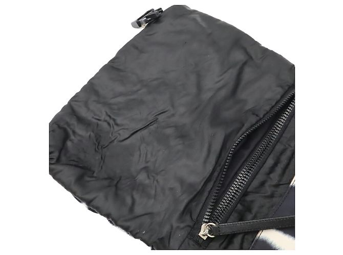 Borsa a tracolla reversibile Chanel Sport Line Nero Bianco - vista 5