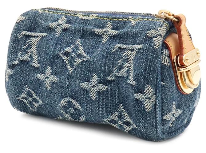 Speedy Pochette Louis Vuitton Monogram Denim Blu - vista 3
