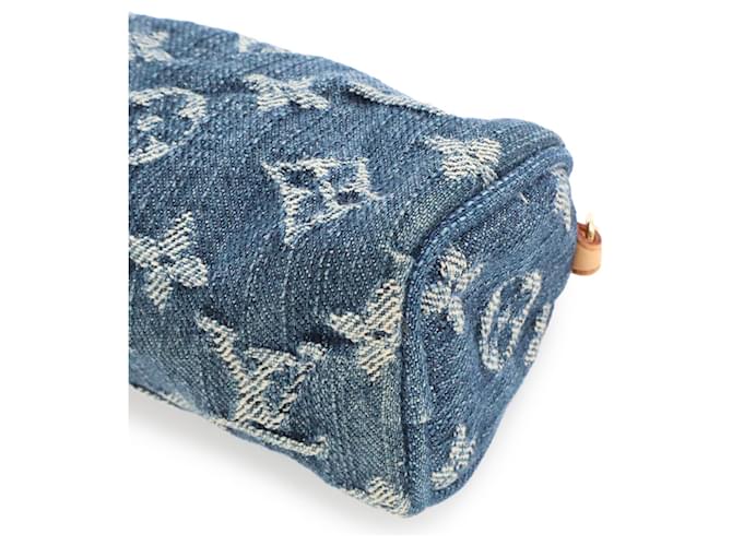 Speedy Pochette Louis Vuitton Monogram Denim Blu - vista 4