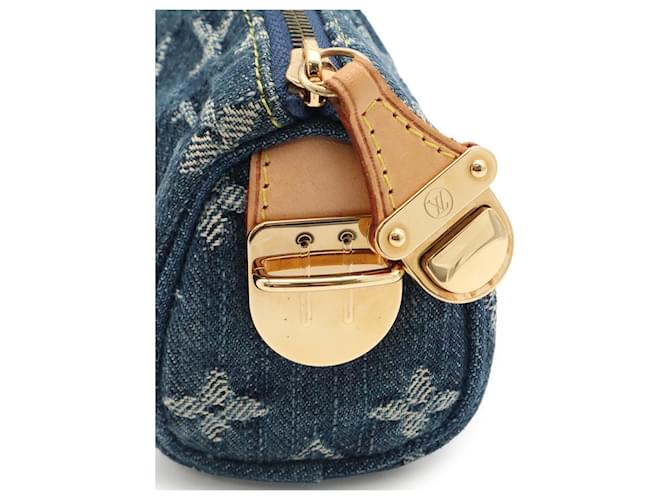 Speedy Pochette Louis Vuitton Monogram Denim Blu - vista 6