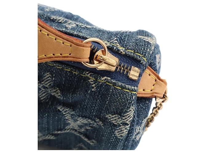 Speedy Pochette Louis Vuitton Monogram Denim Blu - vista 7