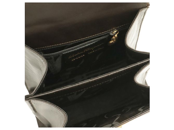 Borsa a mano/Borsa a tracolla Salvatore Ferragamo Gancini Marrone scuro - vista 9