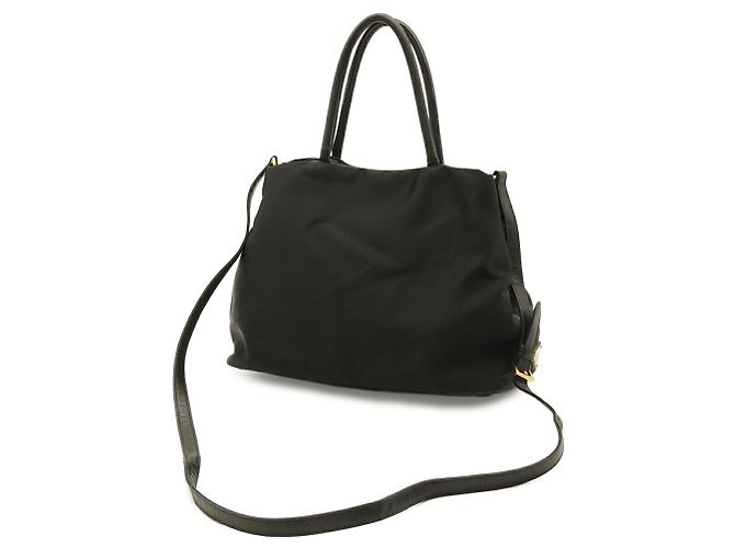 Borsa a mano/Borsa a tracolla in jacquard Prada Nero - vista 3