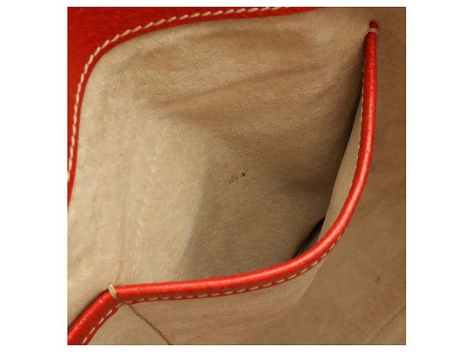 Borsa Tote Prada Triangle: Borsa a tracolla in tela e pelle beige e rosso - vista 9