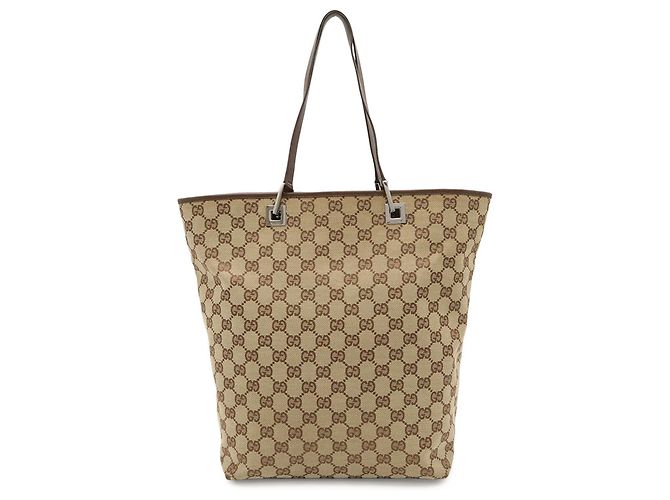 Borsa Tote/Spalla GG Canvas GUCCI Beige Cachi Marrone scuro - vista 2