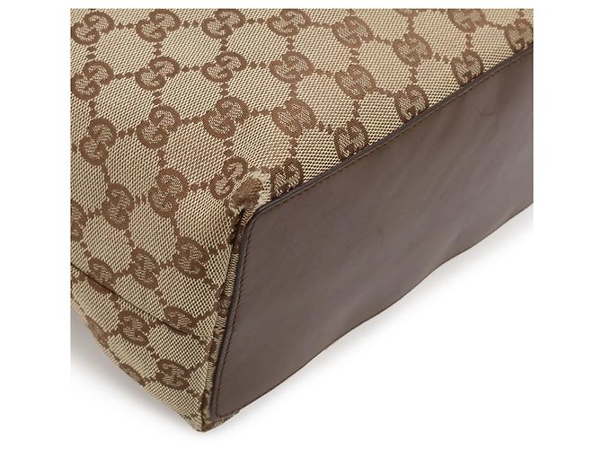 Borsa Tote/Spalla GG Canvas GUCCI Beige Cachi Marrone scuro - vista 4