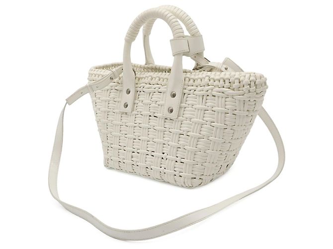 Borsa Balenciaga Bistro XS Bianco - vista 3
