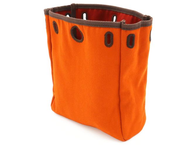 Hermès Hermes Herbag TPM Schultertasche/Pochette Rot Orange Dunkelbraun - Ansicht 10