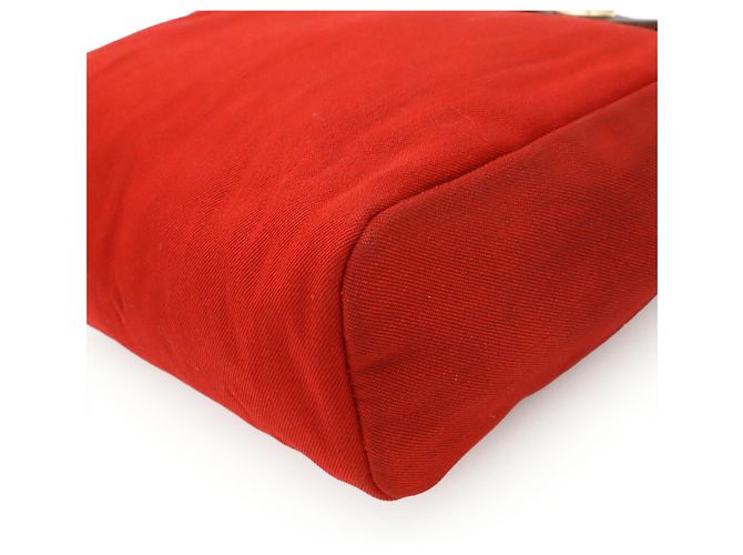 Hermès Hermes Herbag TPM Schultertasche/Pochette Rot Orange Dunkelbraun - Ansicht 4