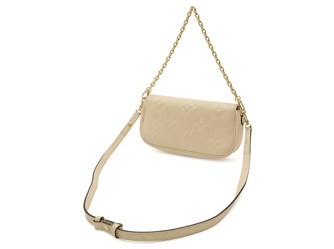 Borsa a tracolla Louis Vuitton Monogram Empreinte Wallet on Chain Ivy Crudo - vista 3