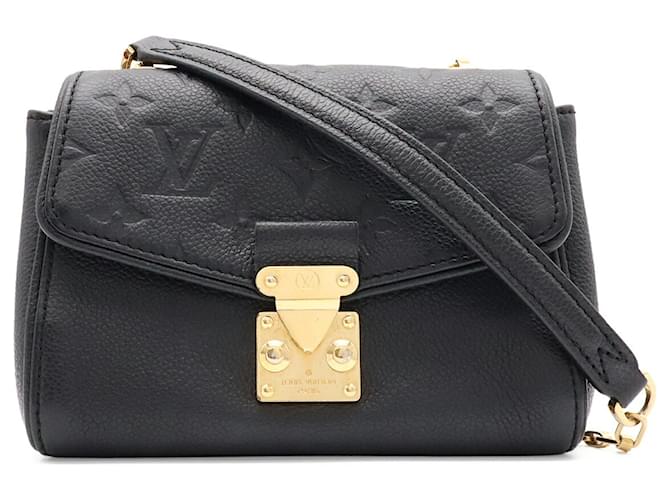 Bolso de Hombro Louis Vuitton Monogram Empreinte Saint Germain BB Chain Negro - vista 2