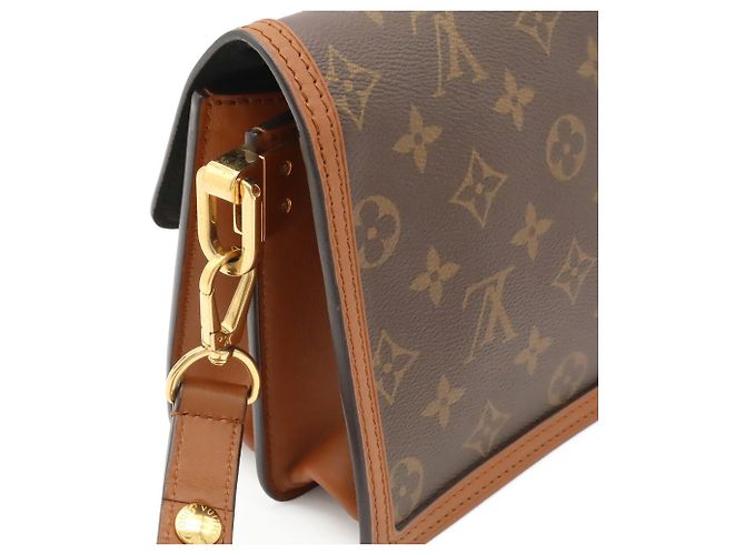 Borsa a tracolla Louis Vuitton Monogram Reverse Dauphine MM Marrone Marrone chiaro - vista 5