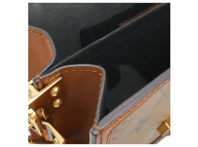 Borsa a tracolla Louis Vuitton Monogram Reverse Dauphine MM Marrone Marrone chiaro - vista 9