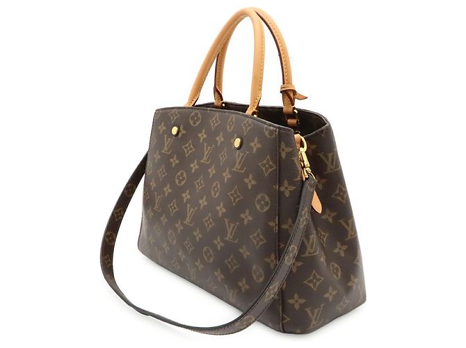 Borsa a mano e borsa a tracolla Louis Vuitton Monogram Montaigne MM Marrone - vista 3