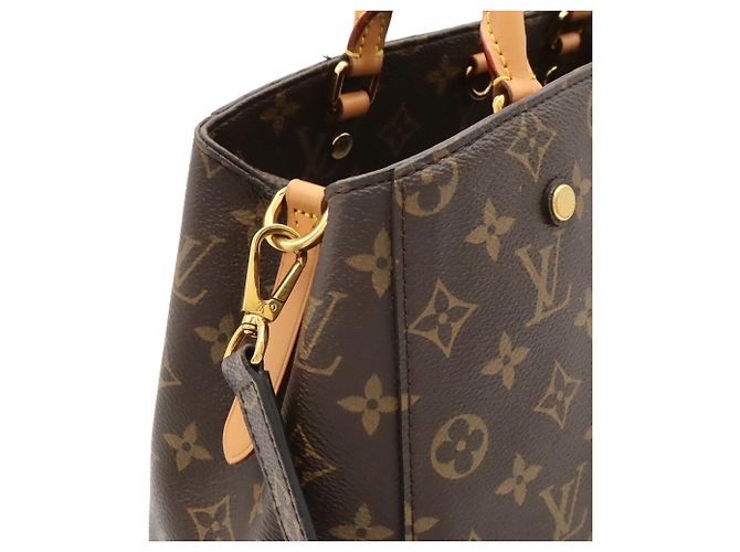 Borsa a mano e borsa a tracolla Louis Vuitton Monogram Montaigne MM Marrone - vista 8