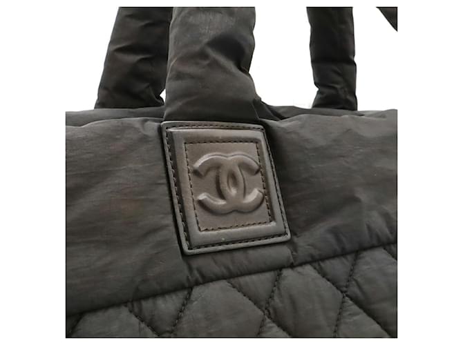 Borsa Tote CHANEL Coco Cocoon Medium Nero Rosso - vista 8