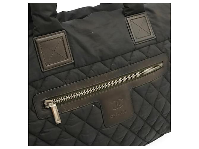 Borsa Tote CHANEL Coco Cocoon Medium Nero Rosso - vista 9