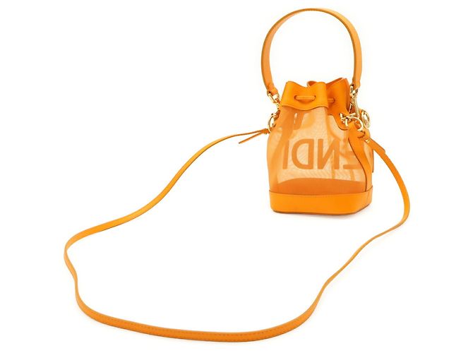 FENDI Borsa a tracolla stile handbag Mon Trésor Arancione - vista 3