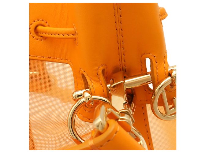 FENDI Borsa a tracolla stile handbag Mon Trésor Arancione - vista 7