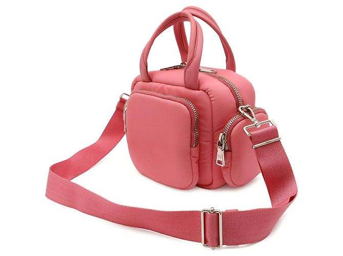 Bolsa de mão Triangle Prada em rosa Begonia - vista 3
