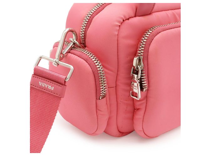 Bolsa de mão Triangle Prada em rosa Begonia - vista 5