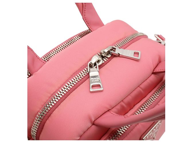 Bolsa de mão Triangle Prada em rosa Begonia - vista 8