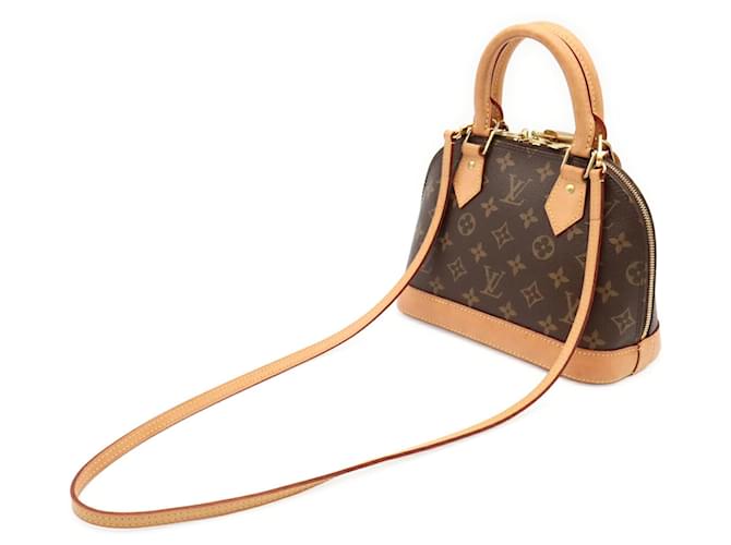 Borsa Louis Vuitton Monogram Alma BB Marrone Monogramma - vista 3