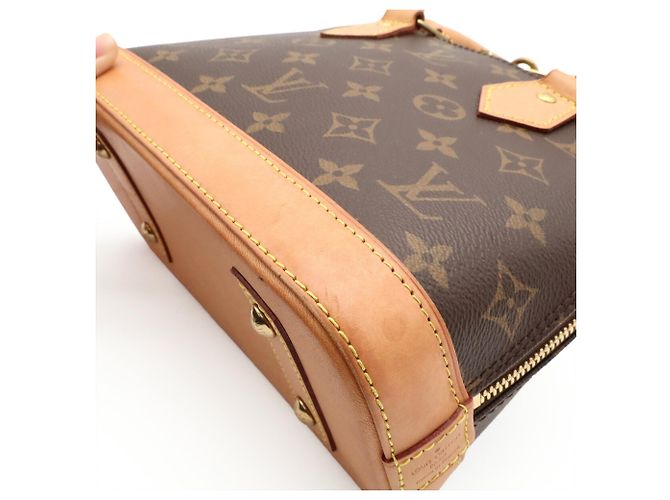 Borsa Louis Vuitton Monogram Alma BB Marrone Monogramma - vista 4