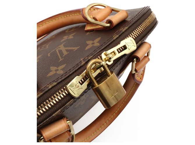 Borsa Louis Vuitton Monogram Alma BB Marrone Monogramma - vista 8