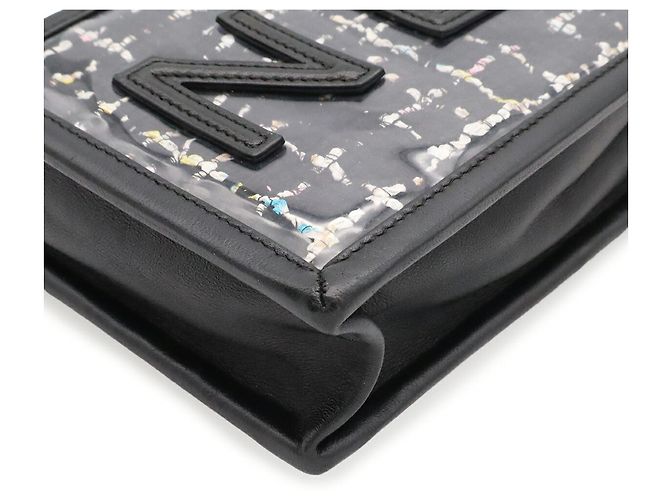 Borsa a tracolla Chanel in tweed con catena Nero Multicolore - vista 4