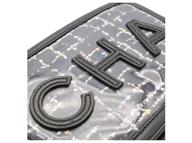 Borsa a tracolla Chanel in tweed con catena Nero Multicolore - vista 7