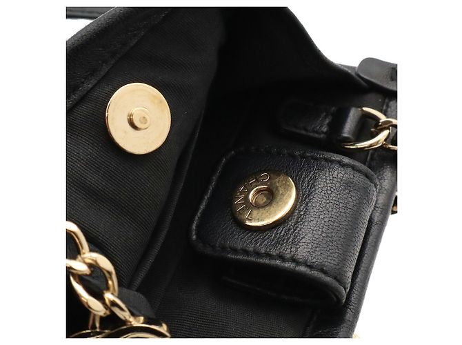 Borsa a tracolla Chanel in tweed con catena Nero Multicolore - vista 8