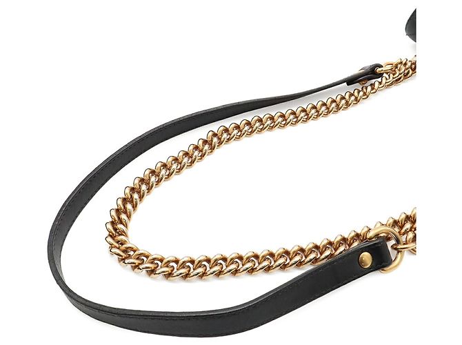 Borsa a tracolla Gucci GG Marmont con catena Nero - vista 5