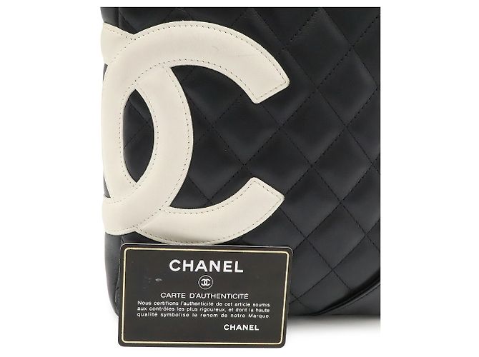 Borsa a tracolla Chanel Ligne Cambon Medium Pochette Nero Bianco - vista 10
