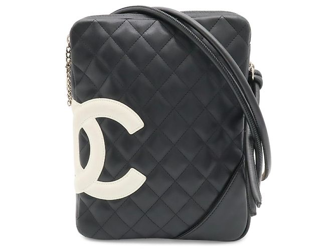 Borsa a tracolla Chanel Ligne Cambon Medium Pochette Nero Bianco - vista 2