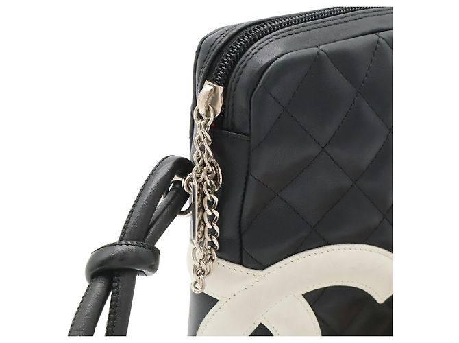 Borsa a tracolla Chanel Ligne Cambon Medium Pochette Nero Bianco - vista 7