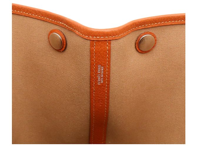 Hermès HERMES Garden PM Tragetasche Orange - Ansicht 7