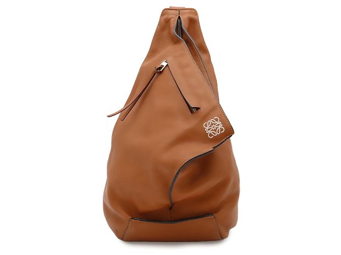 Piccola borsa in pelle Loewe Anton Marrone - vista 2