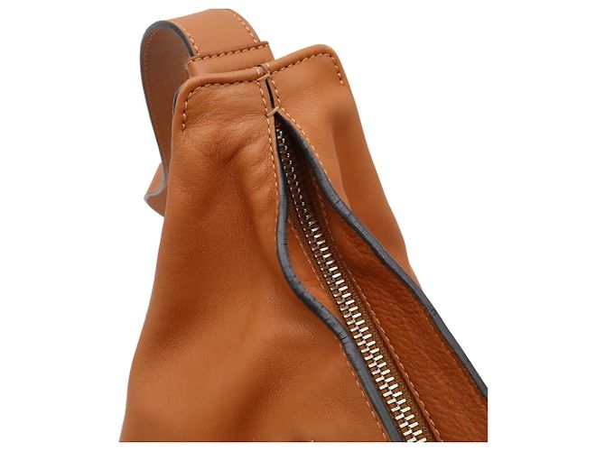 Piccola borsa in pelle Loewe Anton Marrone - vista 7