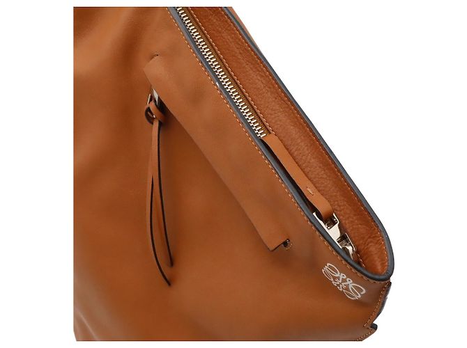 Piccola borsa in pelle Loewe Anton Marrone - vista 8
