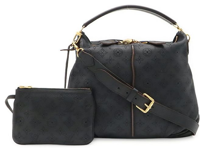 Borsa Louis Vuitton Mahina Selene PM Nero - vista 2